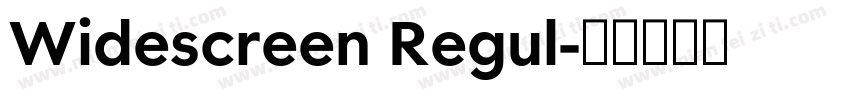 Widescreen Regul字体转换